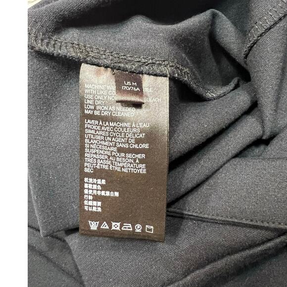 🔥SALE Anthropologie Pants Stretch Black Flared Side zip Seams Front & Back Med - Picture 5 of 6